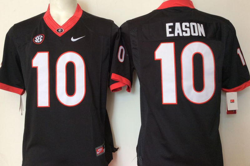 NCAA Youth Georgia Bulldogs Black #10 Eason jerseys